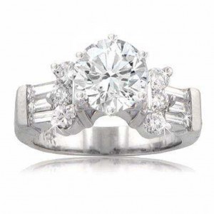2.88 CT Women's Round Cut Diamond Engagement Ring